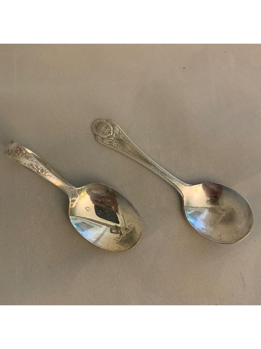 Two baby spoons